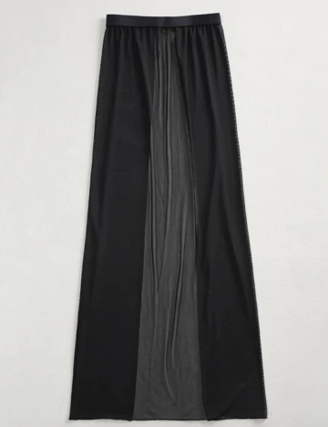 Fusta de paja SHEIN, negru, M