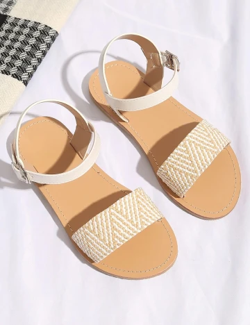 Sandale Shein Kids, crem, 36