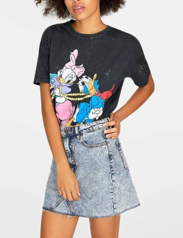 Fusta Stradivarius, albastru denim, 36