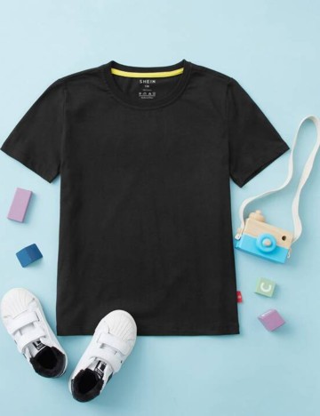 Tricou Shein Kids, negru, 7-8 ANI