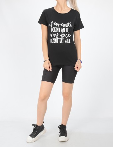 Tricou SHEIN, negru, S