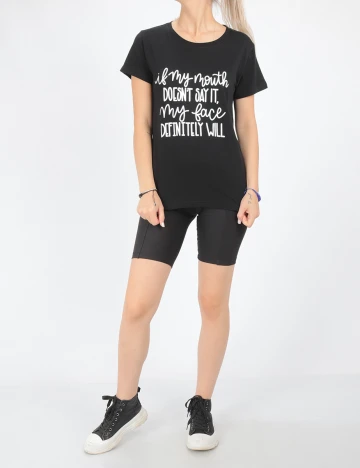 Tricou SHEIN, negru, S