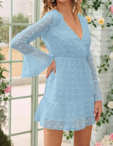 Rochie scurta SHEIN, bleu, S