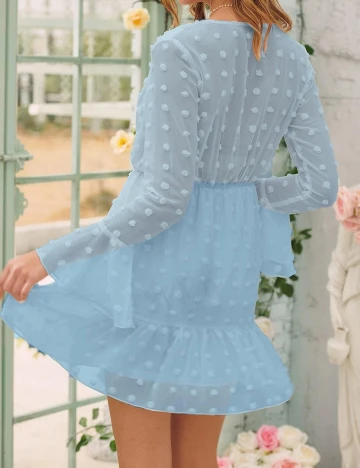 Rochie scurta SHEIN, bleu, S