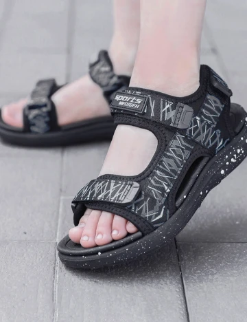Sandale SHEIN kids, negru, 36 Negru