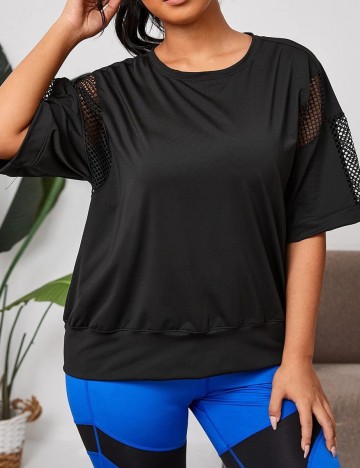 Tricou SHEIN CURVE, negru, 2XL