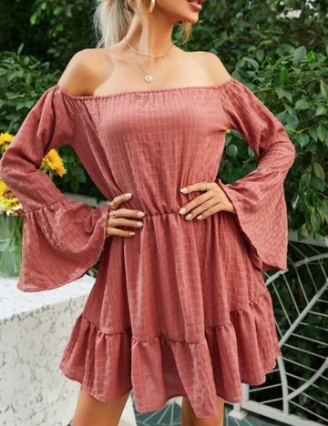 Rochie Scurta SHEIN, roz pudra, XS