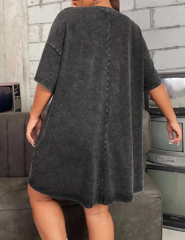Rochie scurta SHEIN CURVE, gri inchis