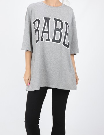 Tricou SHEIN, gri, M