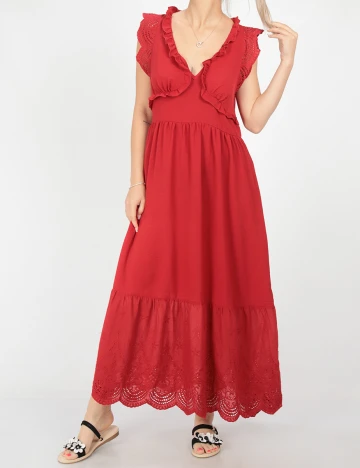 Rochie lunga SHEIN, rosu, S