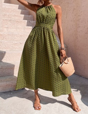 Rochie Medie SHEIN, verde, M