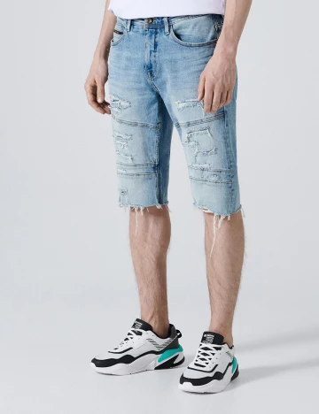 Pantaloni scurti CROPP, albastru, 28