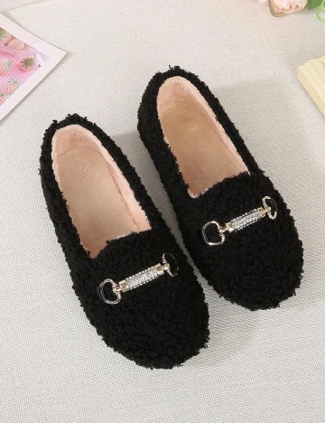 Mocasini Shein Kids, negru, 33