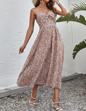 Rochie lunga SHEIN, roz pudra, XS