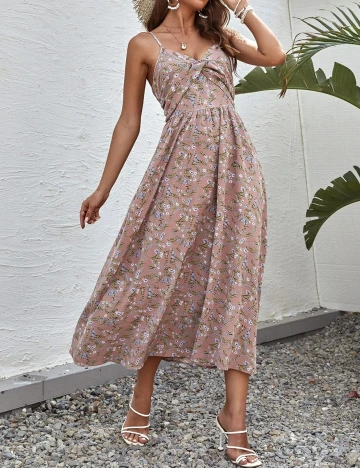 Rochie lunga SHEIN, roz pudra, XS