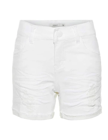 Pantaloni scurti Name It, alb, 5 ANI
