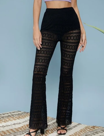 Pantaloni SHEIN, negru, S