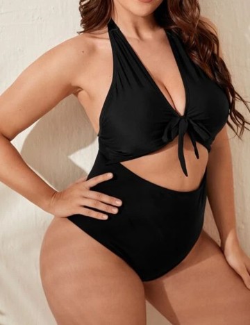 Costum de baie SHEIN CURVE, negru, 0 XL