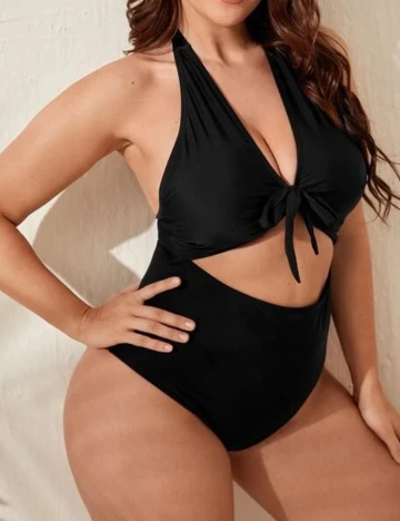 Costum de baie SHEIN CURVE, negru, 0 XL