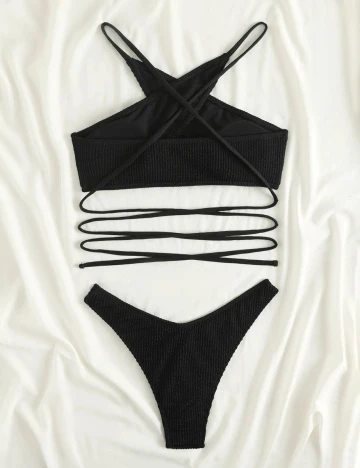 Costum de baie SHEIN, negru Negru