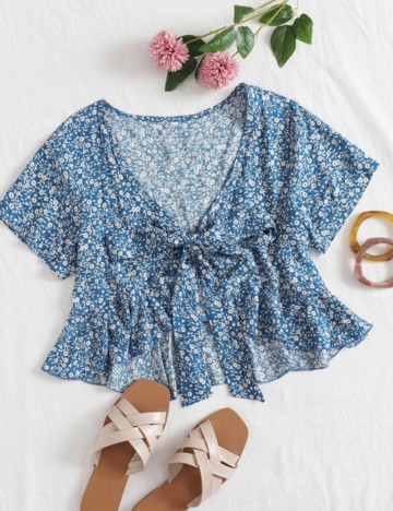Top SHEIN, albastru, M