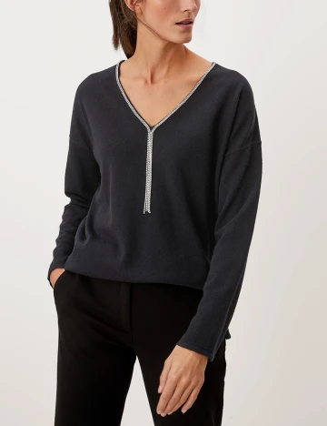 Bluza s.Oliver, negru, S