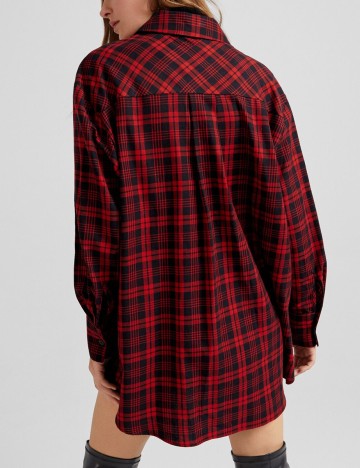 Camasa Bershka, rosu, XS-S