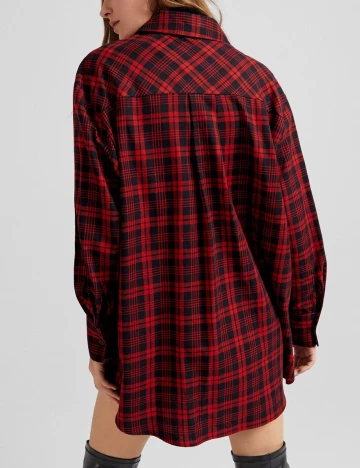 Camasa Bershka, rosu, XS-S