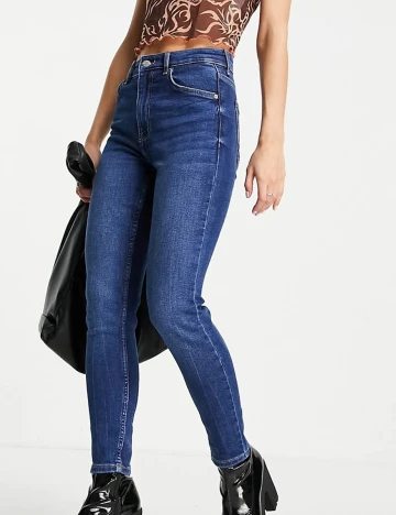 Blugi Bershka, albastru, 34 Albastru