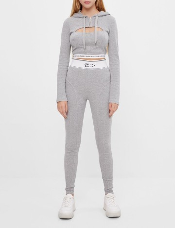 Top Bershka, gri, S