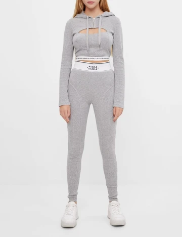 Top Bershka, gri, S