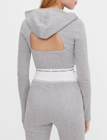 Top Bershka, gri, S