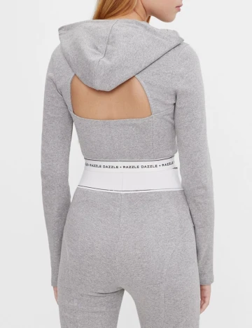 Top Bershka, gri, S