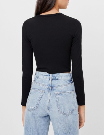 Top Bershka, negru, M