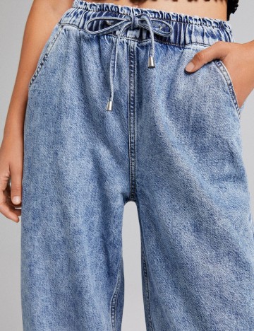 Blugi Bershka, albastru, XS