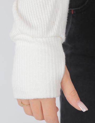 Bluza Stradivarius, alb, S