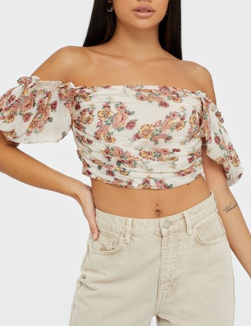 Top NELLY , floral, 36