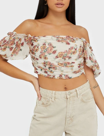 Top NELLY , floral, 36