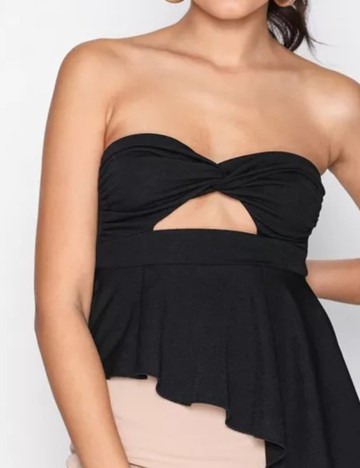 
						Top NELLY, negru, XS