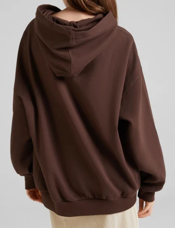 Hanorac Oversize Bershka, maro, XS