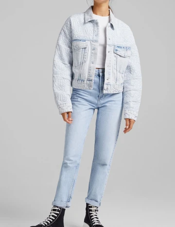 Jacheta Bershka, albastru, S