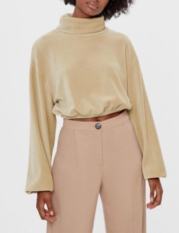 Top Bershka, maro deschis, S