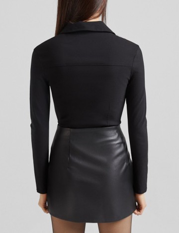 Body Bershka, negru, S