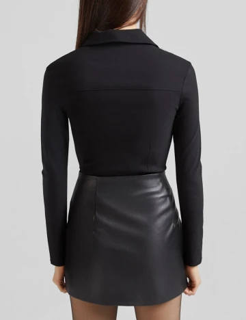 Body Bershka, negru, S Negru