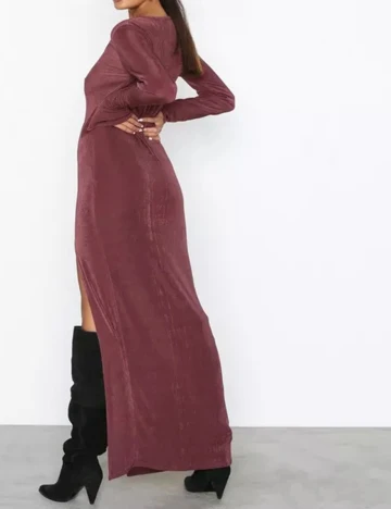 Rochie lunga NELLY, roz pudra inchis, XS