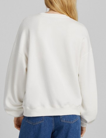 Bluza Bershka, alb, XL