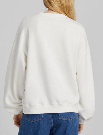 Bluza Bershka, alb, XL