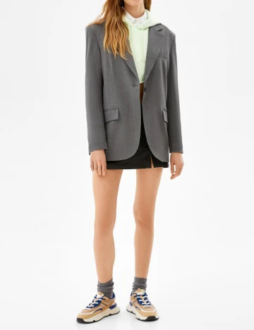 Sacou Bershka, gri, L