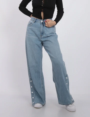 Blugi Bershka, albastru, 36