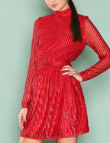 Rochie scurta NELLY, rosu, 38